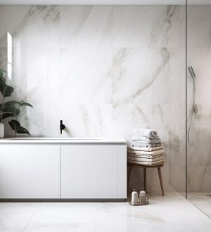 luxury-bathroom-design-with-marble-plant-generated-by-ai